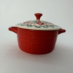 Pioneer Woman Individual Mini Casserole  14.4 oz  Mazie Mini Red Blue Floral